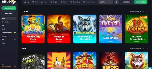 Bitkingz Slots Desktop